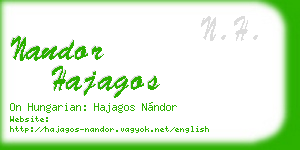 nandor hajagos business card