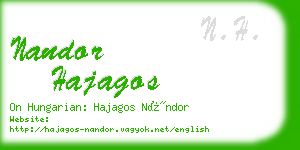 nandor hajagos business card